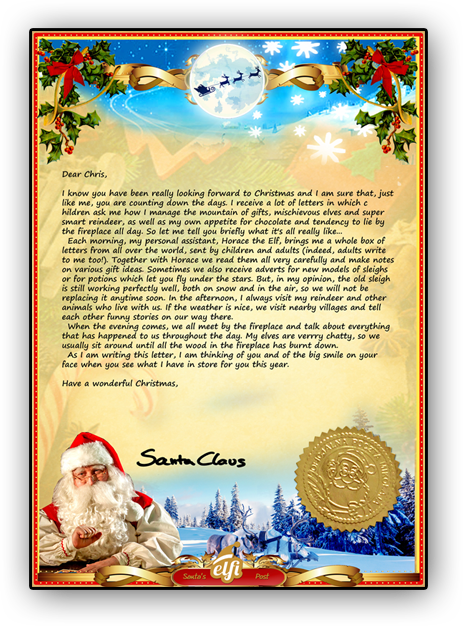 Letter From Santa A Personalised Santa Letter Just For You