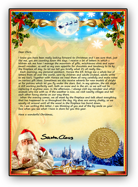 Letter From Santa A Personalised Santa Letter Just For You Letter From Santa A Personalised Santa Letter Just For You
