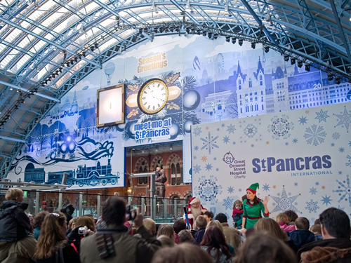 232ft advent calendar at St Pancras station