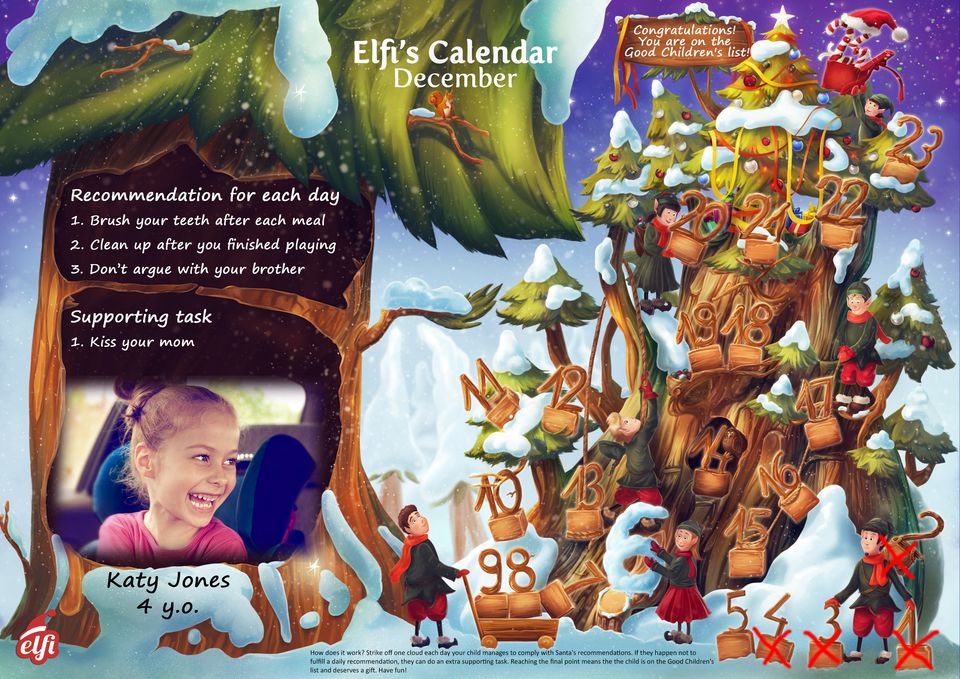 Free advent calendar for kids